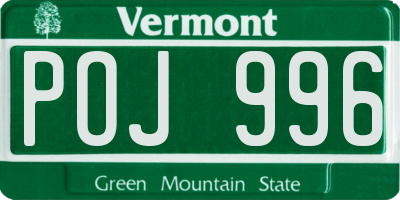 VT license plate POJ996