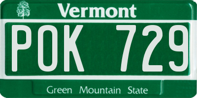 VT license plate POK729