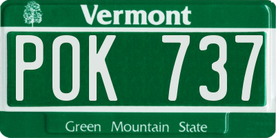 VT license plate POK737