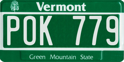 VT license plate POK779