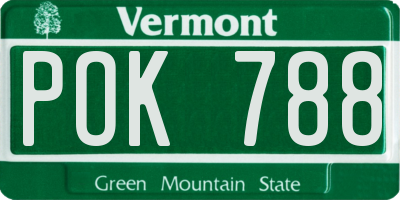 VT license plate POK788