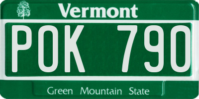 VT license plate POK790