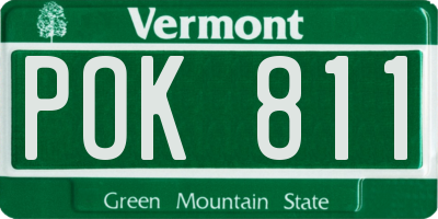 VT license plate POK811