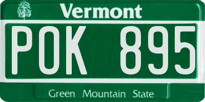 VT license plate POK895