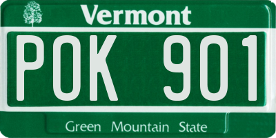VT license plate POK901