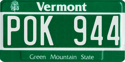 VT license plate POK944