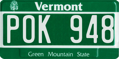 VT license plate POK948