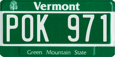 VT license plate POK971