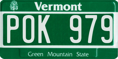 VT license plate POK979
