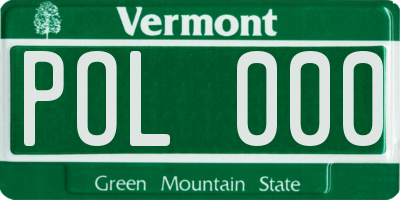 VT license plate POL000