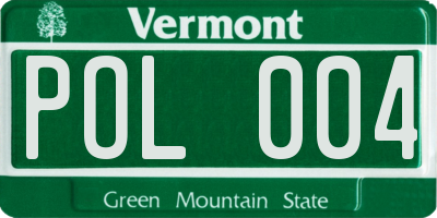 VT license plate POL004