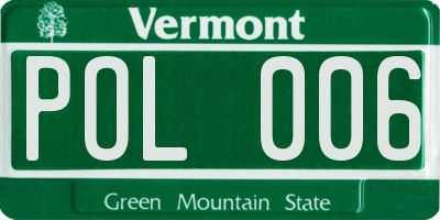 VT license plate POL006