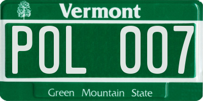VT license plate POL007