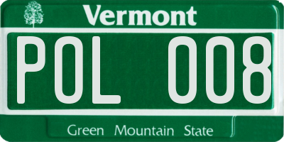 VT license plate POL008