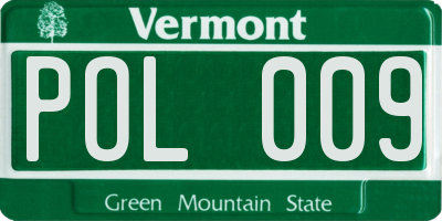 VT license plate POL009