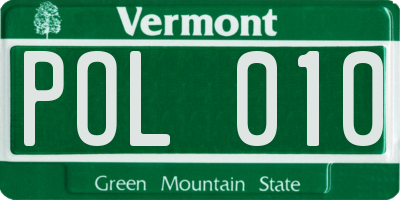 VT license plate POL010