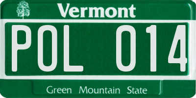 VT license plate POL014