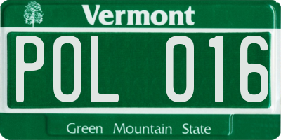 VT license plate POL016