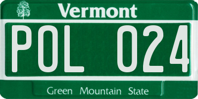 VT license plate POL024