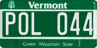 VT license plate POL044