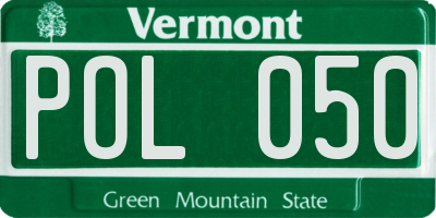 VT license plate POL050