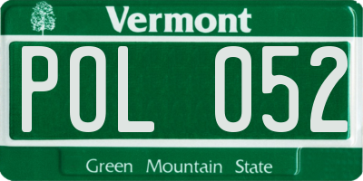 VT license plate POL052