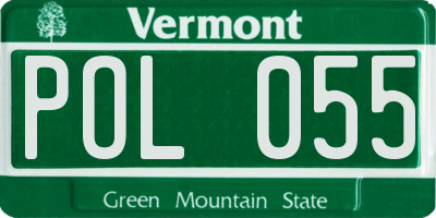 VT license plate POL055