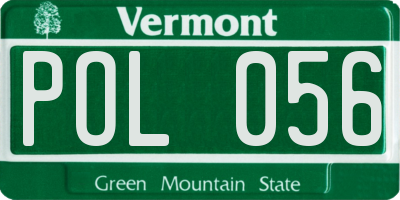 VT license plate POL056