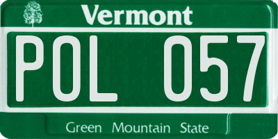 VT license plate POL057