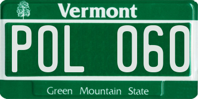 VT license plate POL060