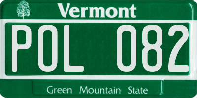 VT license plate POL082
