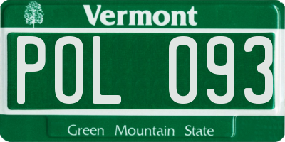VT license plate POL093