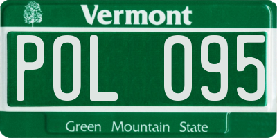 VT license plate POL095