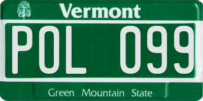 VT license plate POL099