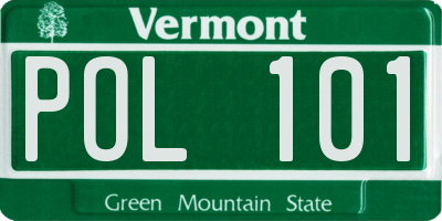VT license plate POL101