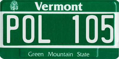 VT license plate POL105