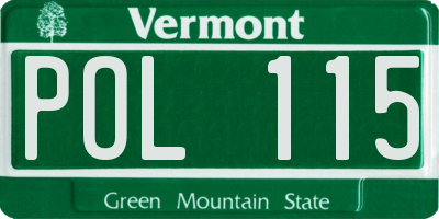 VT license plate POL115