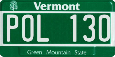 VT license plate POL130