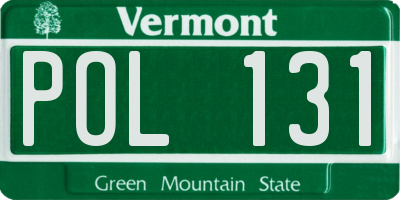 VT license plate POL131