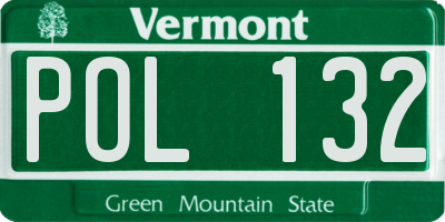 VT license plate POL132