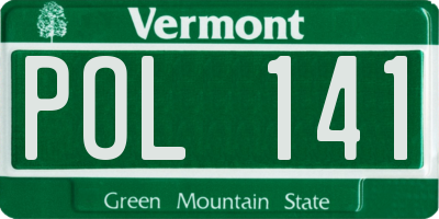 VT license plate POL141