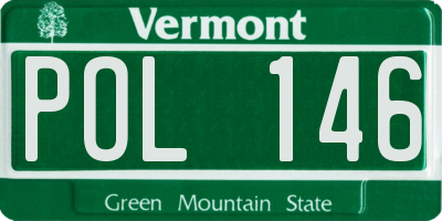 VT license plate POL146