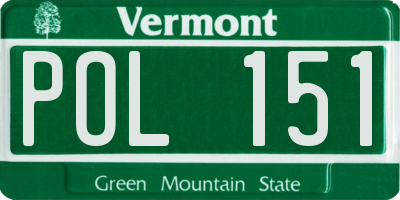 VT license plate POL151