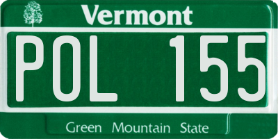 VT license plate POL155