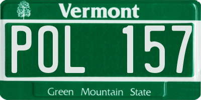VT license plate POL157