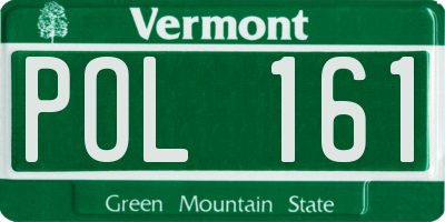 VT license plate POL161