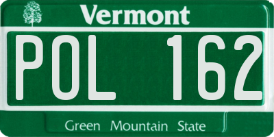 VT license plate POL162