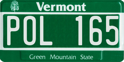 VT license plate POL165
