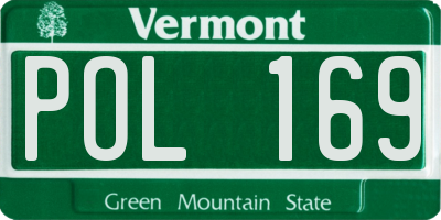 VT license plate POL169