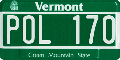 VT license plate POL170